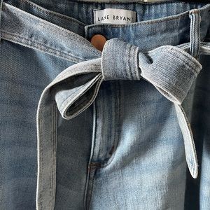 Lane Bryant High waisted light jeans denim tie